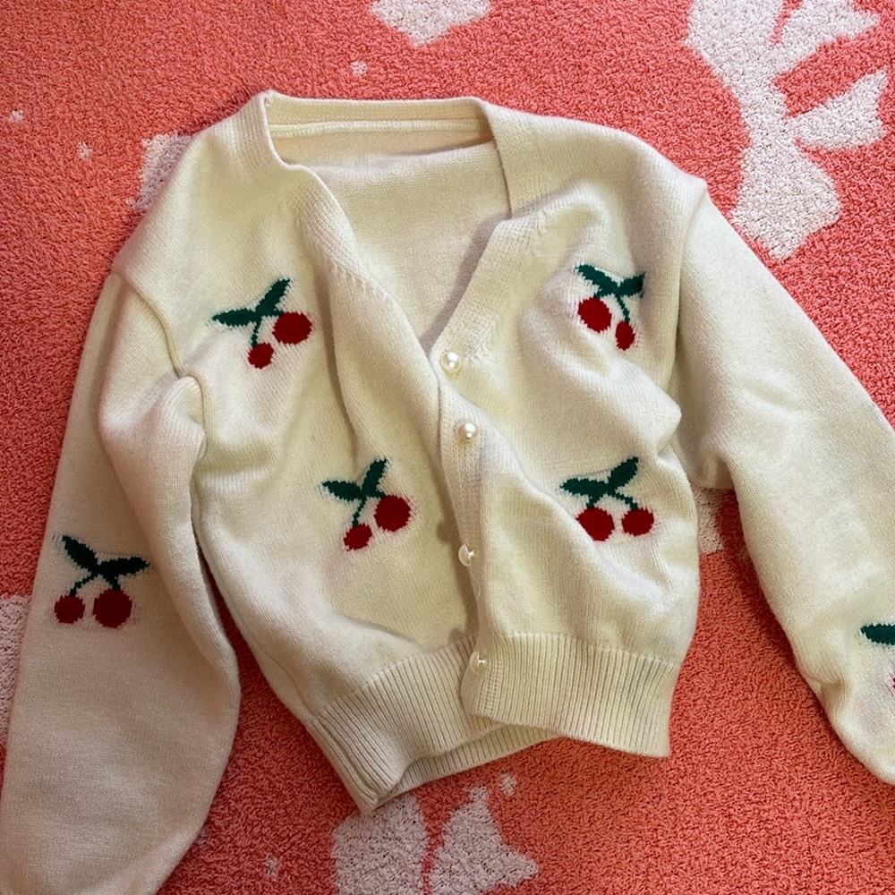 cherry sweater